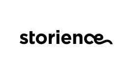 logo storience black and white