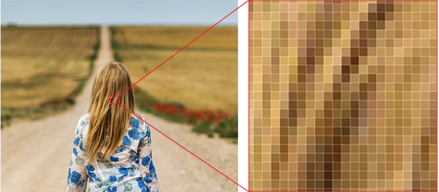 Breaking an image into pixels